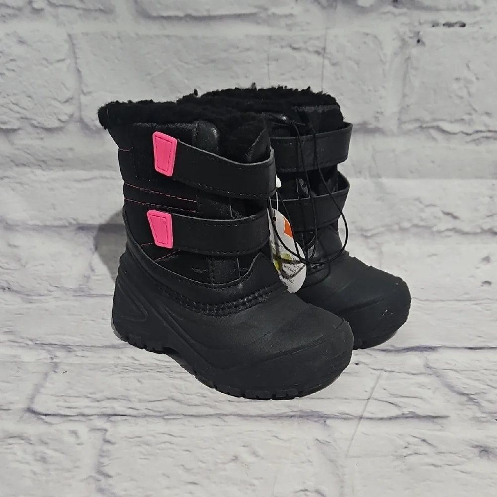 Wonder Nation Kids Boots with Black and Pink Accents